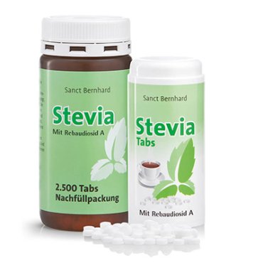 Stevia-Tabs Συσκευασία επαναπλήρωσης 2.500 + 600 Tabs 213 g